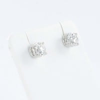 Gübelin GIA Certified 0.89 Carat Round Diamond White Gold Earstuds