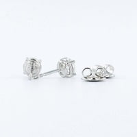 Gübelin GIA Certified 1.03 Carat Round White Gold Earstuds