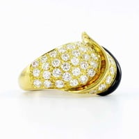 Black Chalcedony Diamond Gold Ring Black Chalcedony Diamond Gold Ring