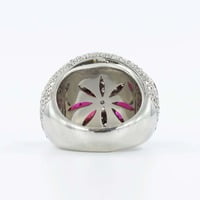 Certified Ruby and Diamond Platinum Cocktail Ring Certified Ruby and Diamond Platinum Cocktail Ring