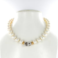 South Sea Cultured Pearl Necklace with Clasp in 18 Karat White and Rose Gold