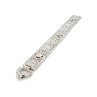 Art Deco Bracelet with Diamonds in Platinum 950