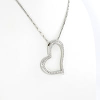 Diamond White Gold 750 Heart Pendant With Chain Diamond White Gold 750 Heart Pendant With Chain