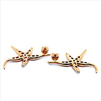 Pink Sapphire and Diamond Sea Stars Earrings in 18 Karat Rose Gold Pink Sapphire and Diamond Sea Stars Earrings in 18 Karat Rose Gold