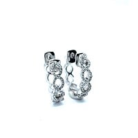 Diamond Hoop Earrings in 18 Karat White Gold