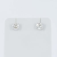 Gübelin GIA Certified 0.89 Carat Round Diamond White Gold Earstuds