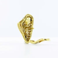 Pair of 18 Karat Gold, Black Chalcedony Diamond Earclips Pair of 18 Karat Gold, Black Chalcedony Diamond Earclips