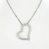 Diamond White Gold 750 Heart Pendant With Chain Diamond White Gold 750 Heart Pendant With Chain