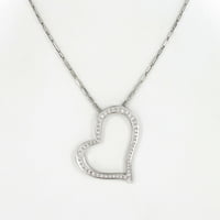 Diamond White Gold 750 Heart Pendant With Chain