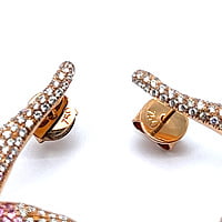 Pink Sapphire and Diamond Sea Stars Earrings in 18 Karat Rose Gold Pink Sapphire and Diamond Sea Stars Earrings in 18 Karat Rose Gold