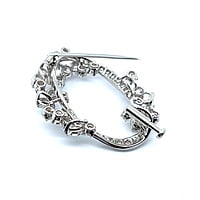 Floral Gübelin Brooch with Diamonds in 18 Karat White Gold Floral Gübelin Brooch with Diamonds in 18 Karat White Gold