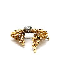 Talisman Wings Brooch with Diamonds in 18 Karat Yellow Gold Talisman Wings Brooch with Diamonds in 18 Karat Yellow Gold