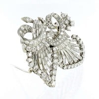 Beautiful Diamond Double Clip Brooch in Platinum 950 Beautiful Diamond Double Clip Brooch in Platinum 950