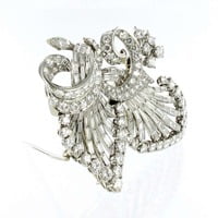 Beautiful Diamond Double Clip Brooch in Platinum 950