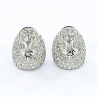 Fabulous Tahitian Cultured Pearl Diamond Earclips