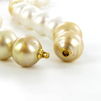 White and Golden South Sea Cultured Pearl Necklace