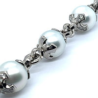 Bracelet with South Sea Cultural Pearls in Palladium 950