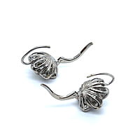 Charming Diamond Daisies Earrings in 14 Karat White Gold Charming Diamond Daisies Earrings in 14 Karat White Gold