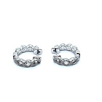 Diamond Hoop Earrings in 18 Karat White Gold