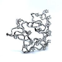 Aerial Diamond Brooch in 18 Karat White Gold