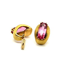 Dreamy Tourmaline Earclips in 18k Yellow Gold