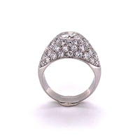 Diamond 18 Karat White Gold Dome Ring Diamond 18 Karat White Gold Dome Ring