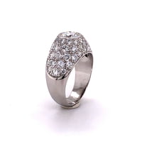 Diamond 18 Karat White Gold Dome Ring