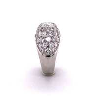 Diamond 18 Karat White Gold Dome Ring