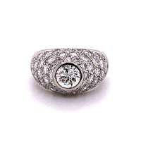 Diamond 18 Karat White Gold Dome Ring Diamond 18 Karat White Gold Dome Ring