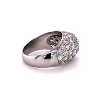 Diamond 18 Karat White Gold Dome Ring