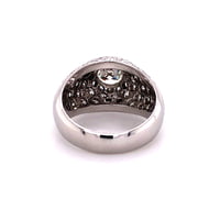 Diamond 18 Karat White Gold Dome Ring