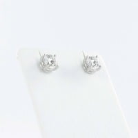 Gübelin GIA Certified 1.03 Carat Round White Gold Earstuds