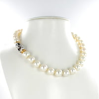 South Sea Cultured Pearl Necklace with Clasp in 18 Karat White and Rose Gold South Sea Cultured Pearl Necklace with Clasp in 18 Karat White and Rose Gold
