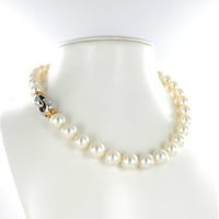 South Sea Cultured Pearl Necklace with Clasp in 18 Karat White and Rose Gold