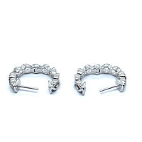 Diamond Hoop Earrings in 18 Karat White Gold Diamond Hoop Earrings in 18 Karat White Gold