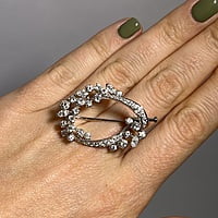 Floral Gübelin Brooch with Diamonds in 18 Karat White Gold Floral Gübelin Brooch with Diamonds in 18 Karat White Gold