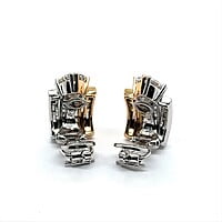Graphic Diamond Earrings in 18 Karat White and Red Gold by Binder Graphic Diamond Earrings in 18 Karat White and Red Gold by Binder