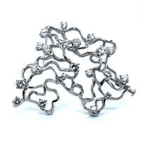 Aerial Diamond Brooch in 18 Karat White Gold Aerial Diamond Brooch in 18 Karat White Gold