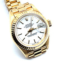 Rolex President Datejust 26 in Yellow Gold with White Dial