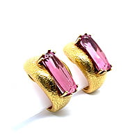 Dreamy Tourmaline Earclips in 18k Yellow Gold