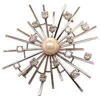 Akoya Pearl and Diamond White Gold Brooch Akoya Pearl and Diamond White Gold Brooch