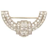 Art Deco Platinum and Diamond Brooch