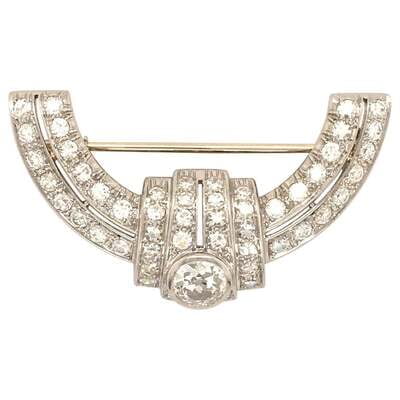 Art Deco Platinum and Diamond Brooch