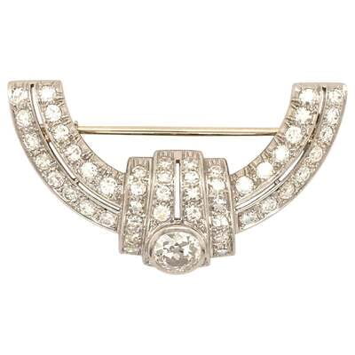 Art Deco Platinum and Diamond Brooch