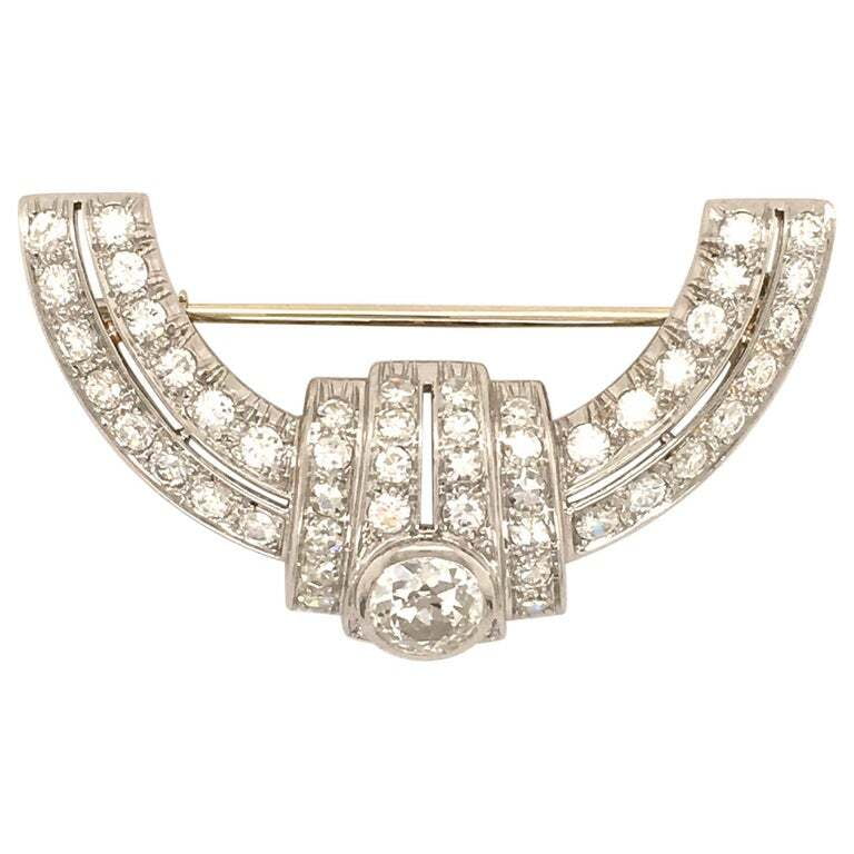 Art Deco Platinum and Diamond Brooch Art Deco Platinum and Diamond Brooch