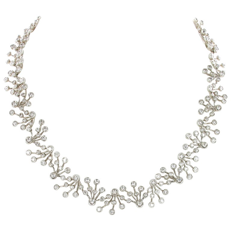 12 Carat Diamond White Gold 750 Necklace