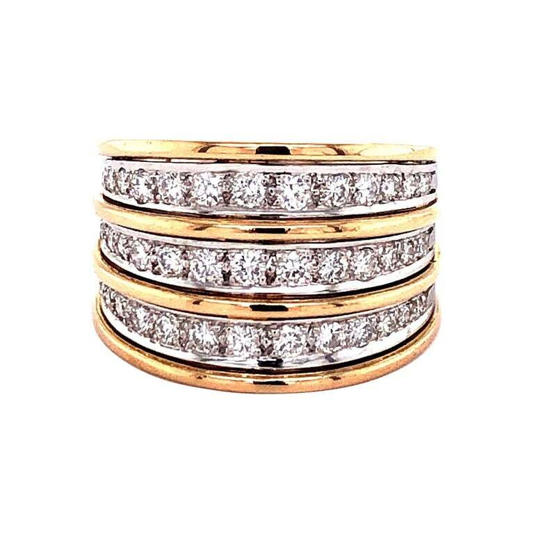 Diamond Rose and White Gold 750 Ring Diamond Rose and White Gold 750 Ring