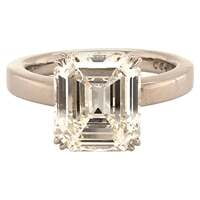 GIA Certified 3.37 Carat H-IF Emerald Cut Diamond Ring