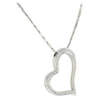 Diamond White Gold 750 Heart Pendant With Chain Diamond White Gold 750 Heart Pendant With Chain