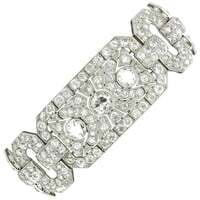 Impressive Art Deco Diamond Platinum Bracelet Impressive Art Deco Diamond Platinum Bracelet